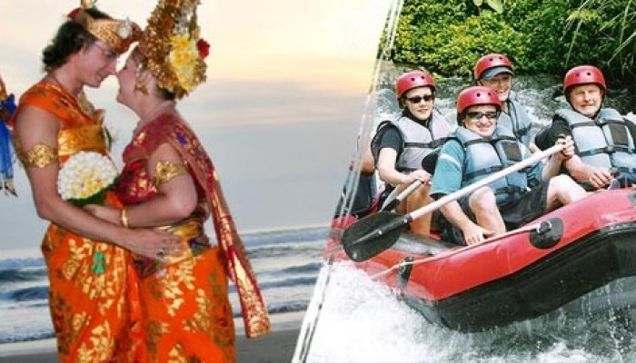 Bali Travel Online | Excellent Bali Tour - RAMA SHINTA PACKAGE (RAFTING + ELEPHANT RIDE + BALI WEDDING COSTUME + SPA)