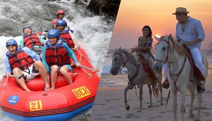 Bali Travel Online | Best Bali Rafting  - Telaga Waja Rafting + Horse Riding + Kecak & Fire Dance